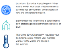 Load image into Gallery viewer, Ultra-Tech Silver Collection removable Grounding Mattress Toppers