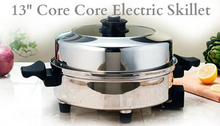 Load image into Gallery viewer, 13" Ultra Tech II Oil Core Electric Skillet 5Qt with Exclusive Vented Dome Lid