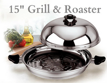 Load image into Gallery viewer, 15&quot; Ultra Tech II Grill and Roaster with Exclusive Vented Dome Cover
