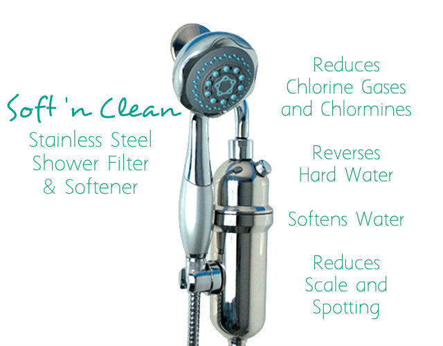 Soft 'N Clean 5-Stage Stainless Steel Shower Filter and Softener