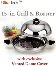 Load image into Gallery viewer, 15&quot; Ultra Tech II Grill and Roaster with Exclusive Vented Dome Cover
