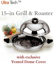 Load image into Gallery viewer, 15&quot; Grill and Roaster with Exclusive Vented Dome Cover
